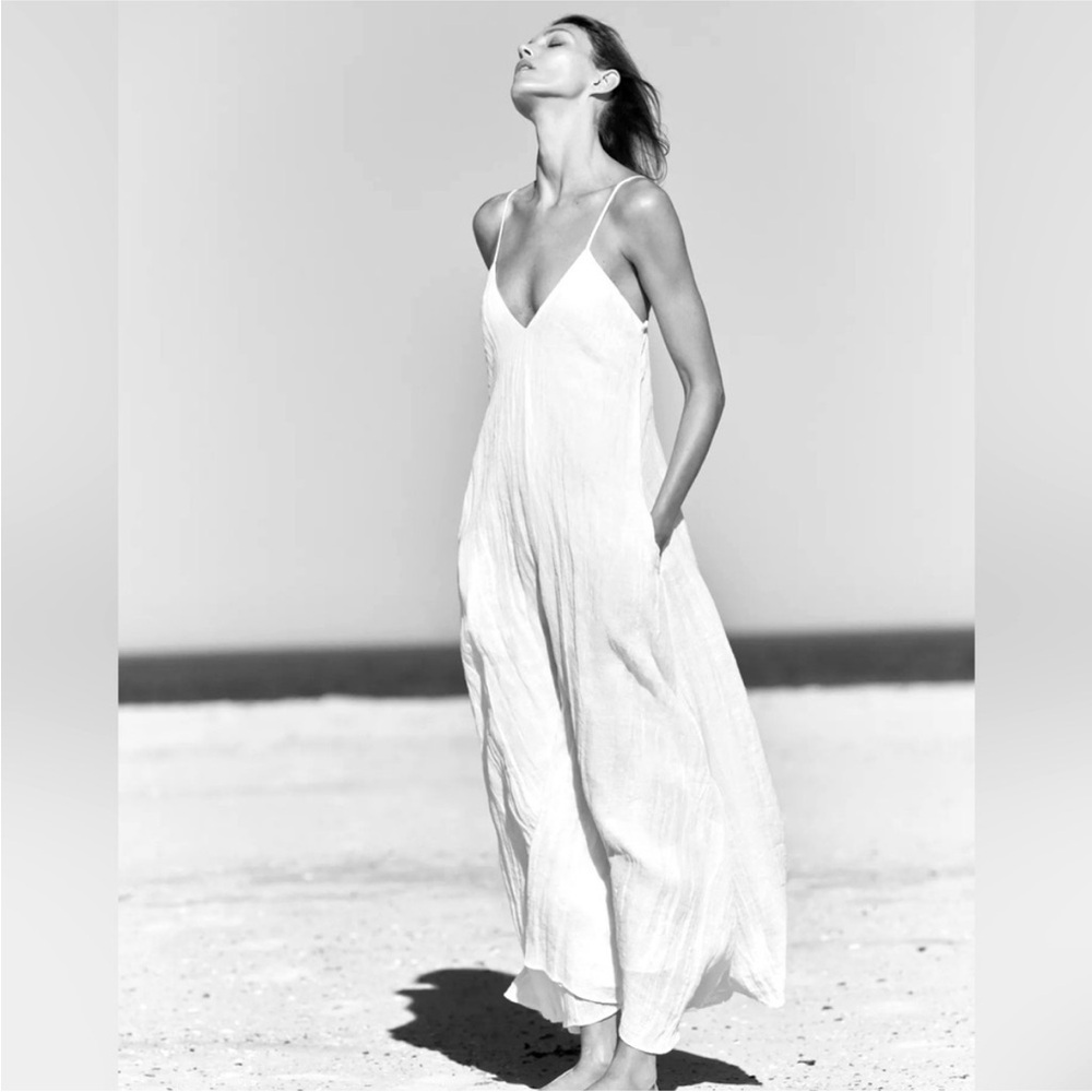 ZW Collection Linen Blend Maxi Dress